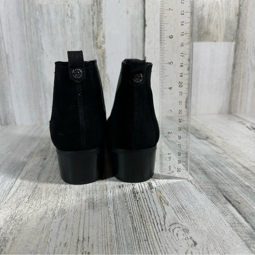 NYDJ Gilan Black Suede Ankle Chelsea Boots with Elastic Gore‎ Inserts #1368